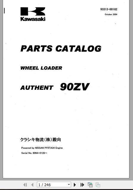 Kawasaki Wheel Loader 92ZV 2 Full ManualsEN 2