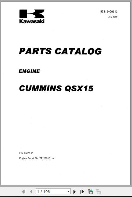 Kawasaki Wheel Loader 95ZV 2 Full ManualsEN 2