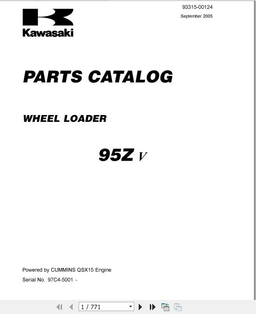 Kawasaki Wheel Loader 95ZV Full ManualsEN 2