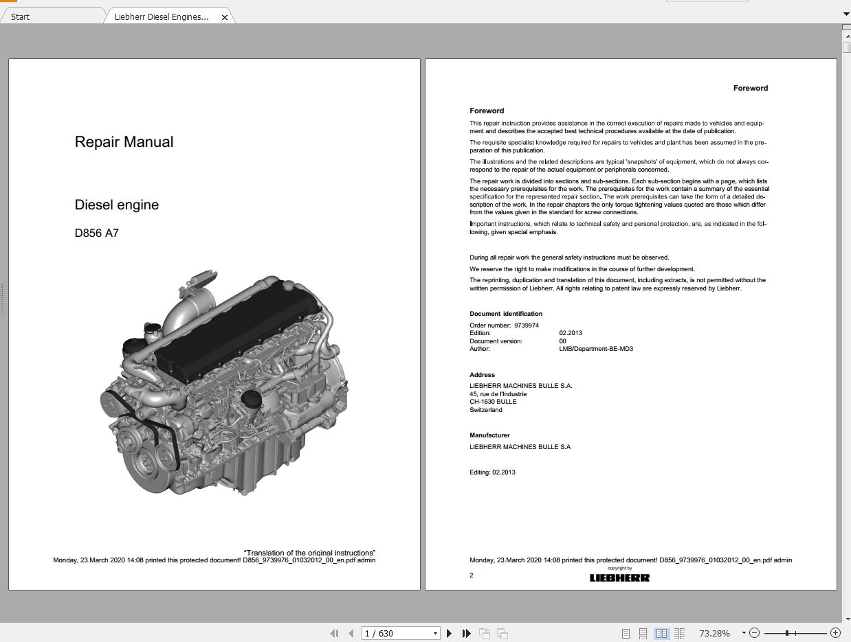 Liebherr Diesel Engines Full Repair Instructions PDF Files 2