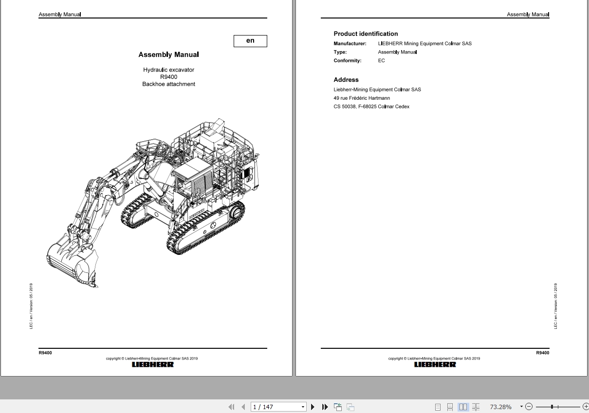Liebherr Mining Excavator 052019 Assembly Manuals 2