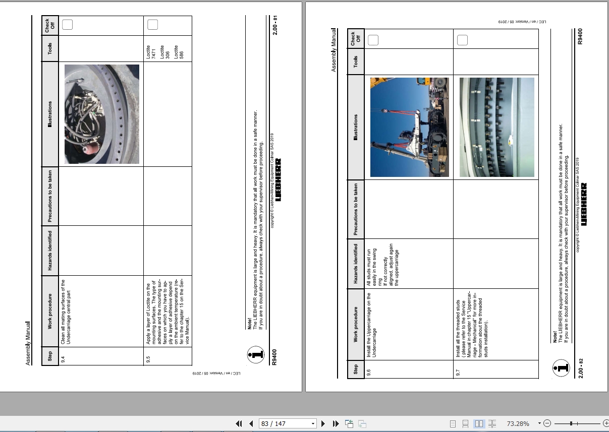 Liebherr Mining Excavator 052019 Assembly Manuals 4