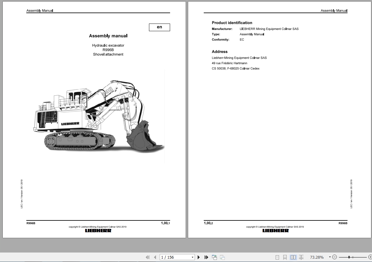 Liebherr Mining Excavator 052019 Assembly Manuals 5