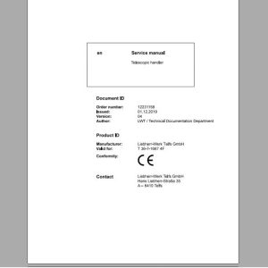 Liebherr Telescopic Handler T36 716674F Service ManualsEN 1