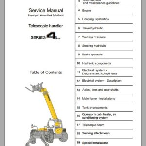 Liebherr Telescopic Handler Tier 2 TL435 442 445 Service ManualsEN 1