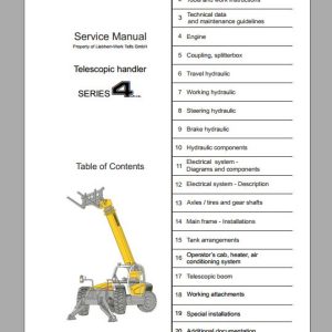 Liebherr Telescopic Handler Tier 3 TL435 442 445 Service ManualsEN 1