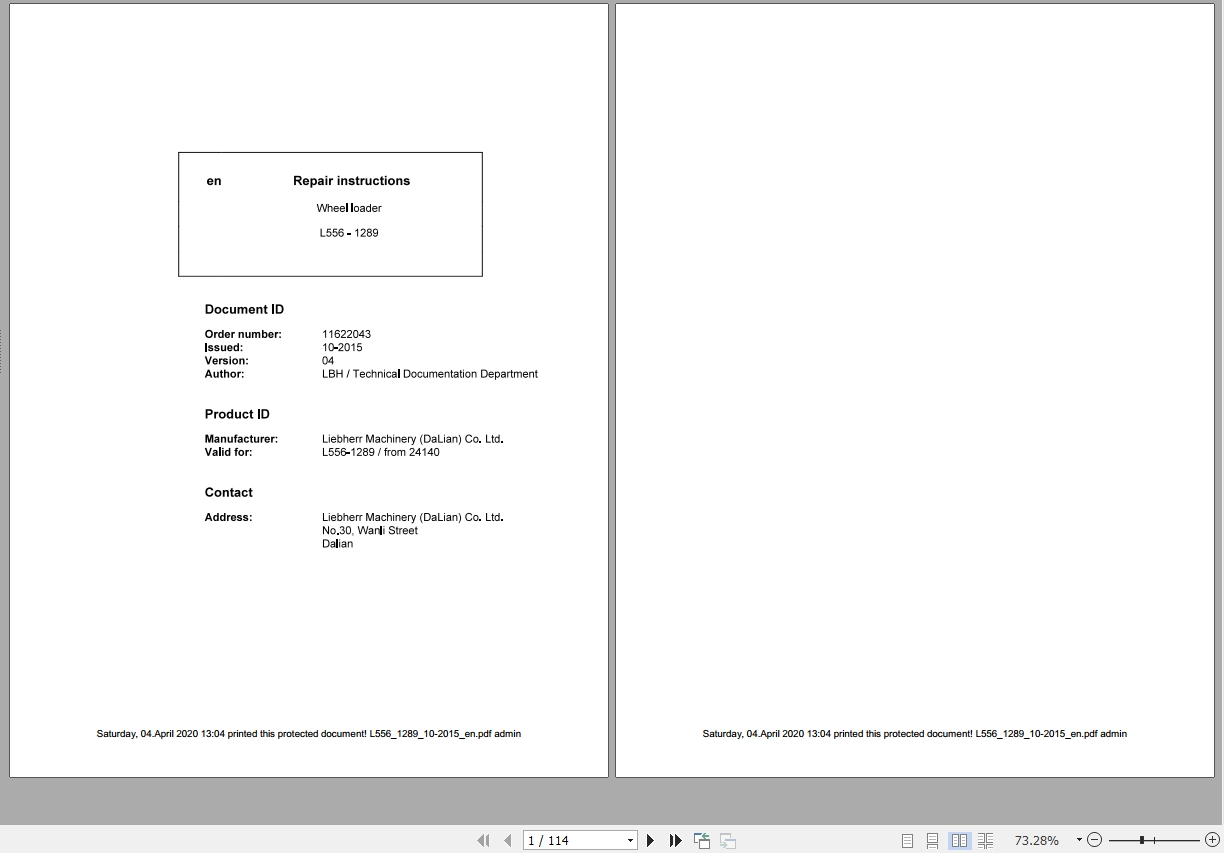 Liebherr Wheel Loader Full Repair Instructions 2