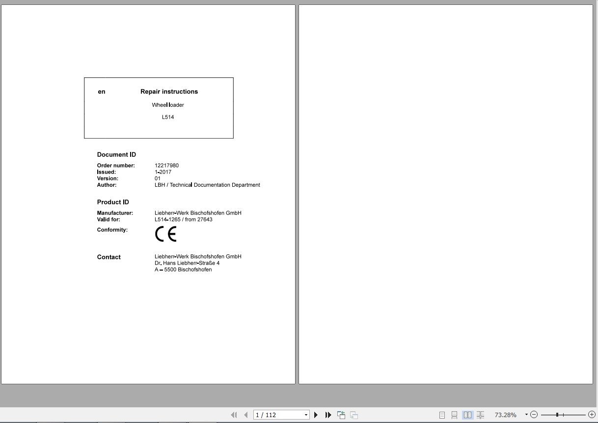 Liebherr Wheel Loader Full Repair Instructions 5