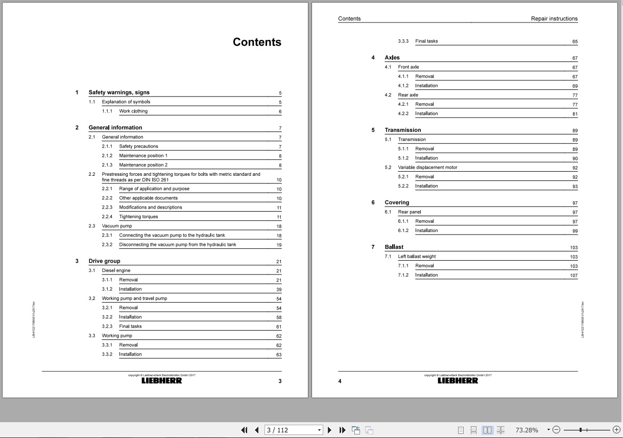 Liebherr Wheel Loader Full Repair Instructions 7