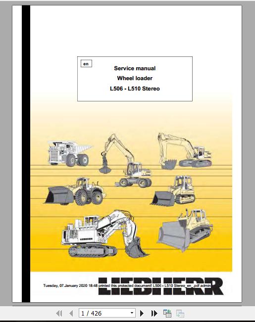 Liebherr Wheel Loader L506 L510 Stereo Service ManualsEN 1