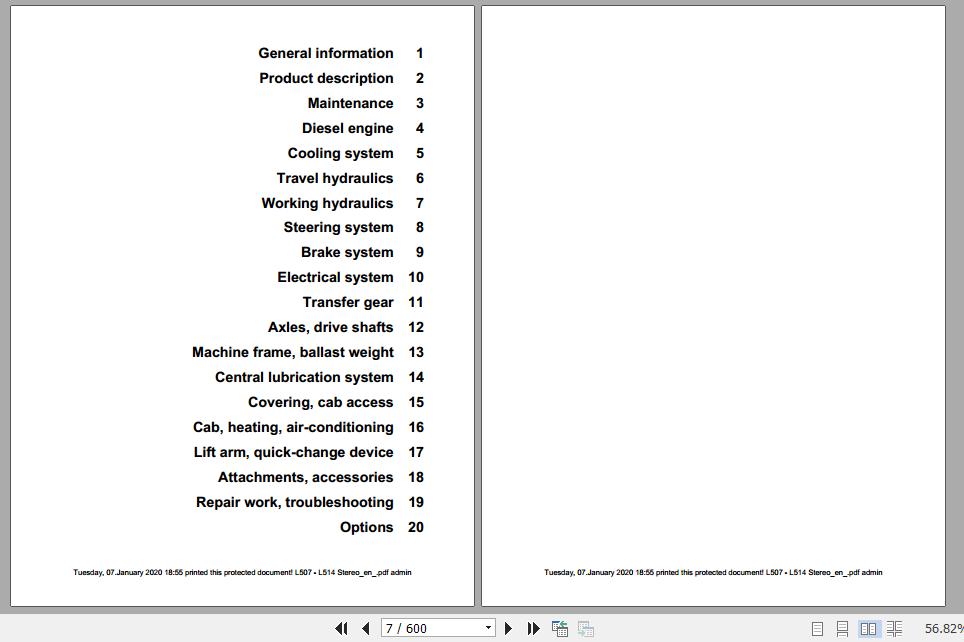 Liebherr Wheel Loader L507S L514 Stereo Service ManualsEN 2