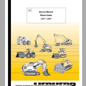 Liebherr Wheel Loader L511 L541 Service ManualsEN 1