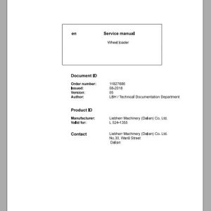 Liebherr Wheel Loader L524 1355 Service ManualsEN 1