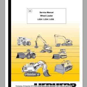 Liebherr Wheel Loader L524 L538 Stereo Service ManualsEN 1