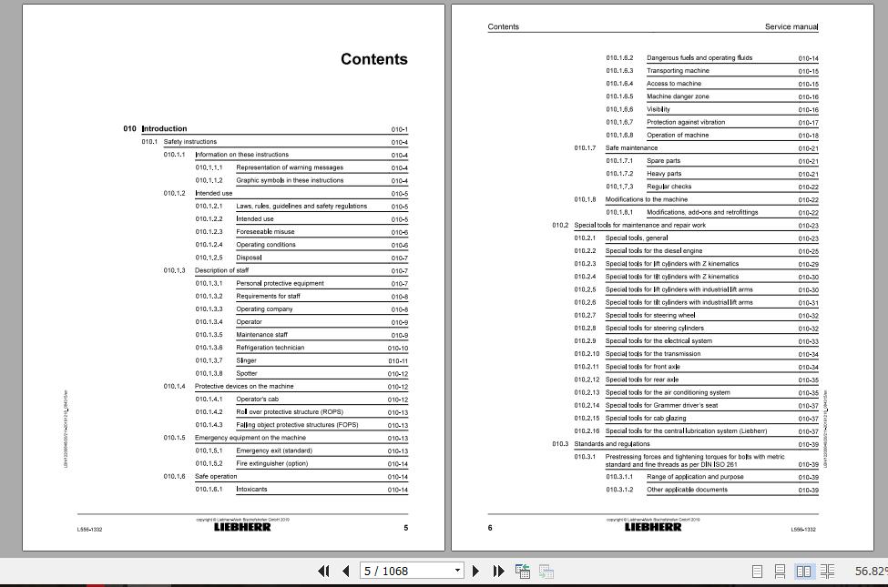 Liebherr Wheel Loader L556 1332 Service ManualsEN 2
