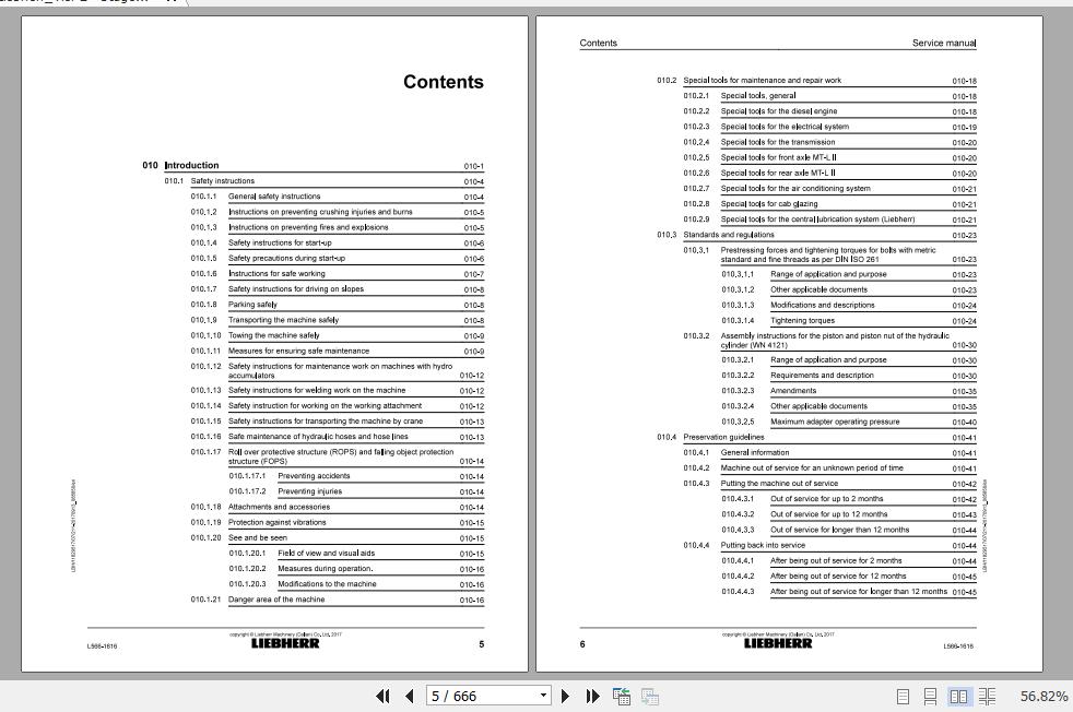 Liebherr Wheel Loader L566 1616 Service ManualsEN 2
