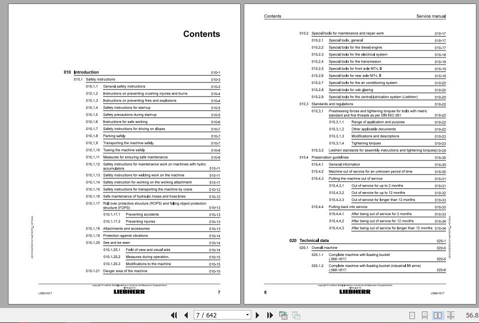 Liebherr Wheel Loader L566 1617 Service ManualsEN 2