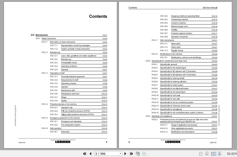 Liebherr Wheel Loader L586 1334 Service ManualsEN 2