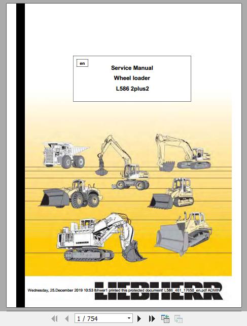 Liebherr Wheel Loader L586 2plus2 Service ManualsEN 1