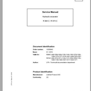 Liebherr Wheeled Crawler Excavators R964C R974C Service ManualsEN 1