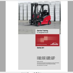 Linde Forklift Service Manual 2019 DVD10
