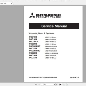 Mitsubishi Forklift Full Models Service Manuals DVD 2