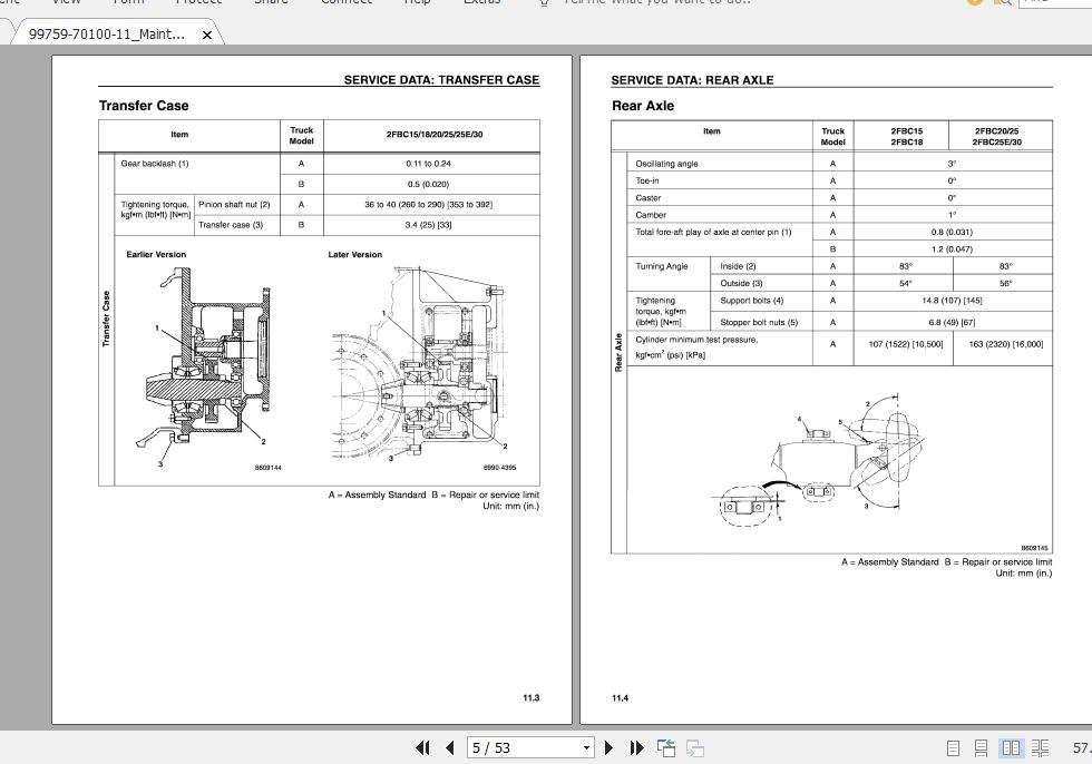 Mitsubishi Forklift 2FBC20 70 80V 99759 70100 Service Manual 2