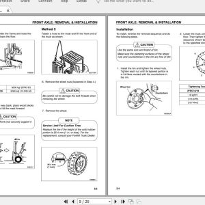 Mitsubishi Forklift 2FBC25 36 48V 99759 70100 Service Manual 1