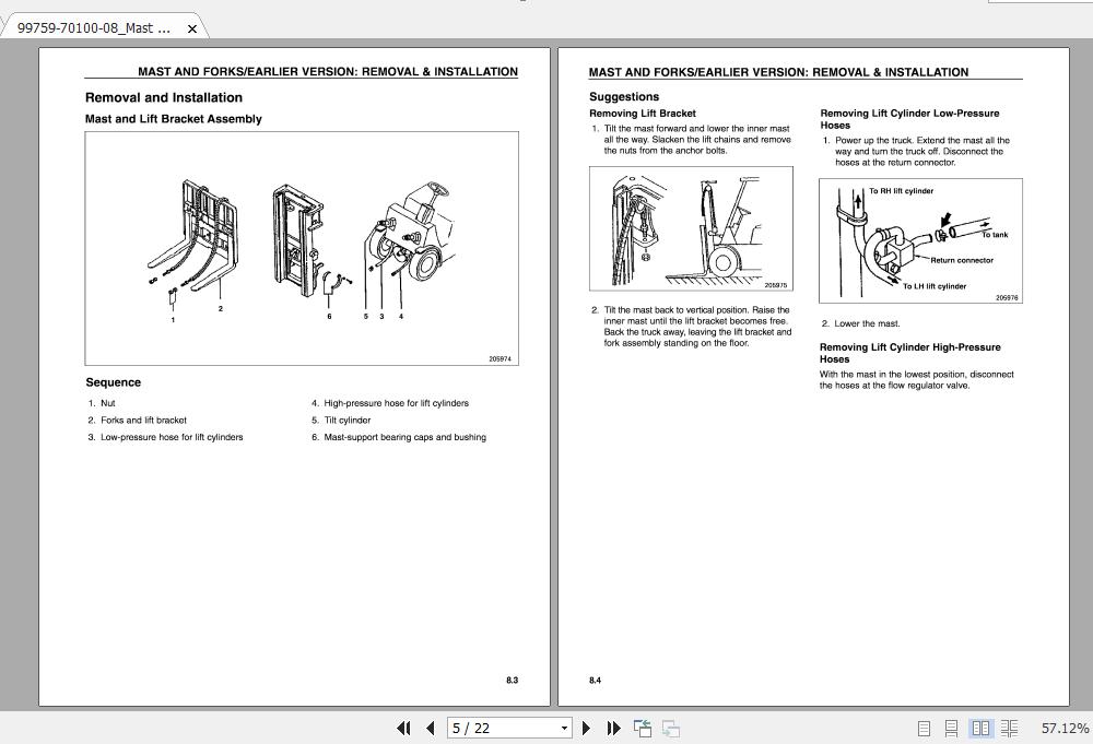 Mitsubishi Forklift 2FBC30 36 48V Service Manual 2