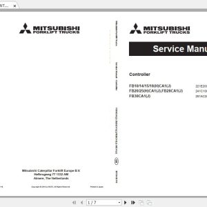 Mitsubishi Forklift FB10HCA1J Service Manual 1