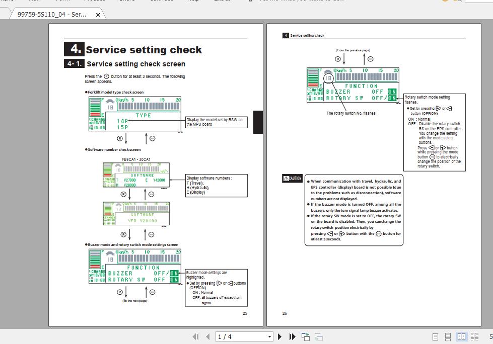 Mitsubishi Forklift FB10HCA1 Service Manual 2
