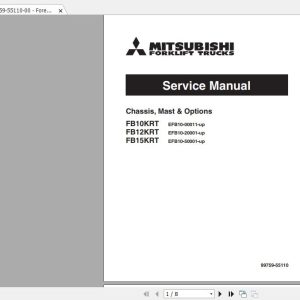 Mitsubishi Forklift FB10KRT Service Manual 1