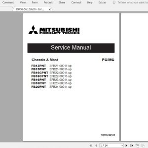 Mitsubishi Forklift FB13PNT Service Manual 1