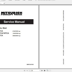 Mitsubishi Forklift FB13TCA Service Manual 1