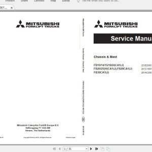 Mitsubishi Forklift FB14CA1J Service Manual 1