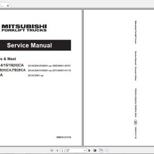 Mitsubishi Forklift FB14CA Service Manual 1