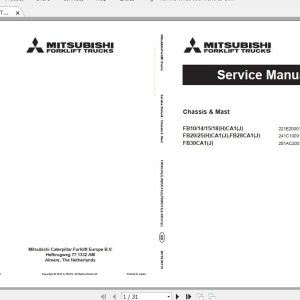 Mitsubishi Forklift FB14HCA1J Service Manual 1