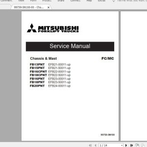 Mitsubishi Forklift FB15PNT Service Manual 1