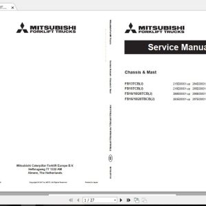 Mitsubishi Forklift FB15TCB Service Manual 1