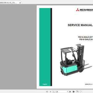 Mitsubishi Forklift FB16ACNT Service Manual 1