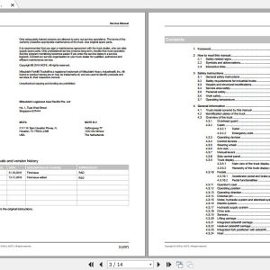 Mitsubishi Forklift FB16ANT Service Manual 1
