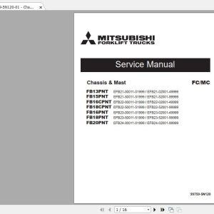Mitsubishi Forklift FB16CPNT Service Manual 1
