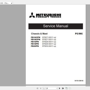 Mitsubishi Forklift FB16CPN Service Manual 1
