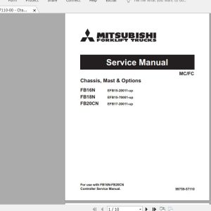 Mitsubishi Forklift FB16N Service Manual 1