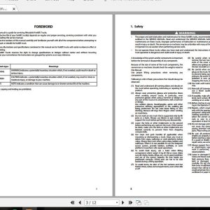 Mitsubishi Forklift FB16PN Service Manual 2