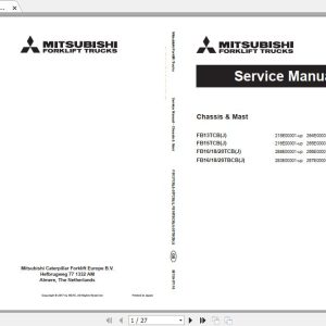 Mitsubishi Forklift FB16TCBJ Service Manual 1