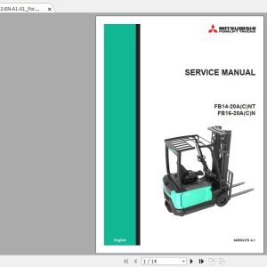 Mitsubishi Forklift FB18ANT Service Manual 1