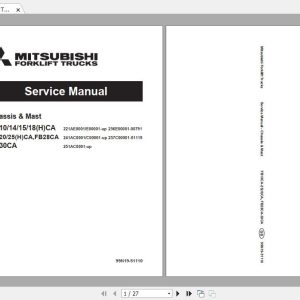 Mitsubishi Forklift FB18CA Service Manual 1