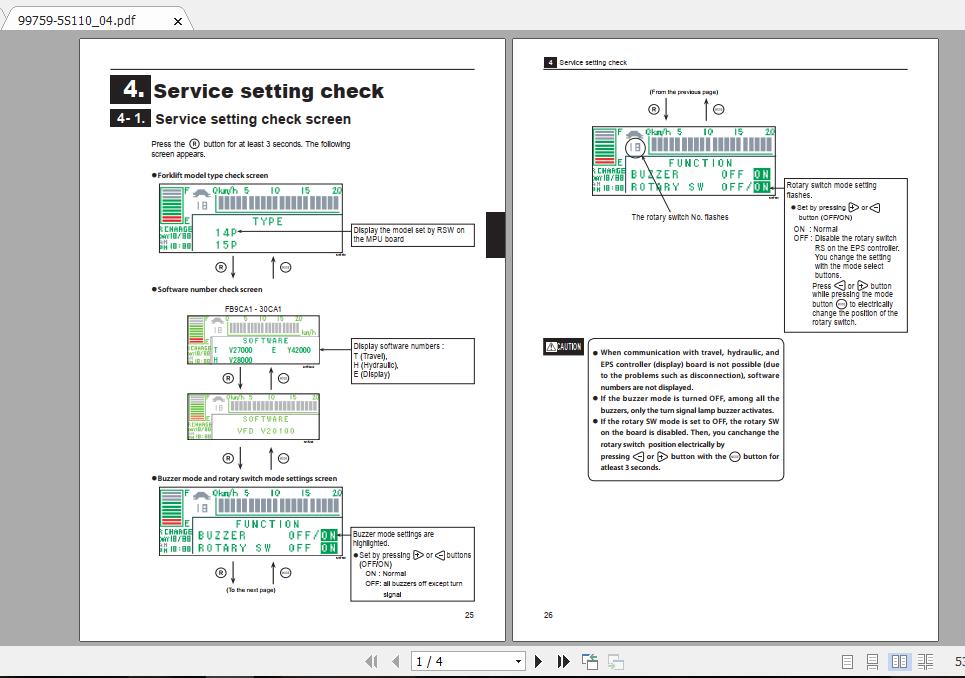 Mitsubishi Forklift FB18HCA1J Service Manual 2