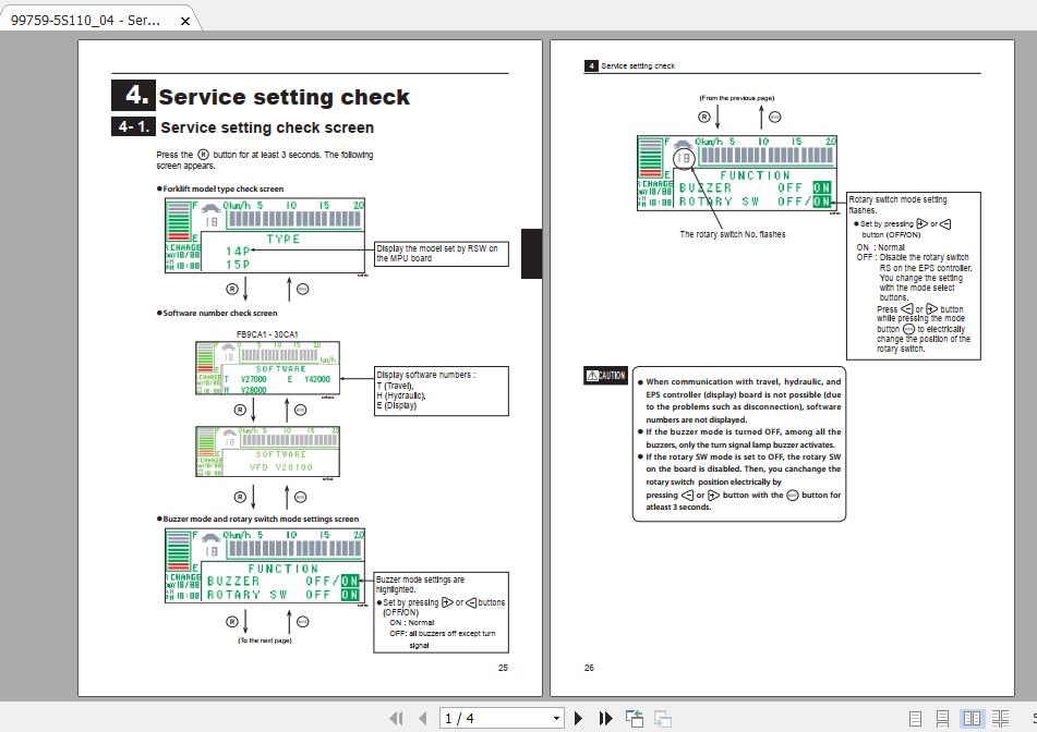 Mitsubishi Forklift FB18HCA1 Service Manual 2